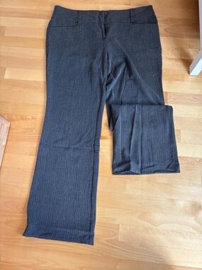 Ricki's Charcoal Grey Textured Mid Rise Wide Leg Business Work Dress Pants